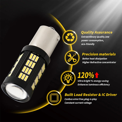 1157 1156 4014 66 SMD ضوء الفرامل LED السيارات العكسية داخل مصابيح LED السيارات Canbus