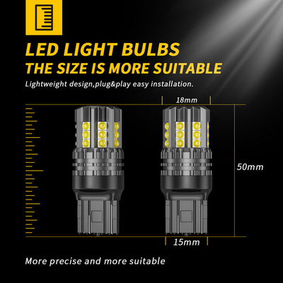أضواء إشارة الدوران لسيارات LED البيضاء Auto 12V 24V 2835 45SMD 1156 1157 T25 3156 3157 T20 7440 7443 Canbus مصابيح السيارة LED