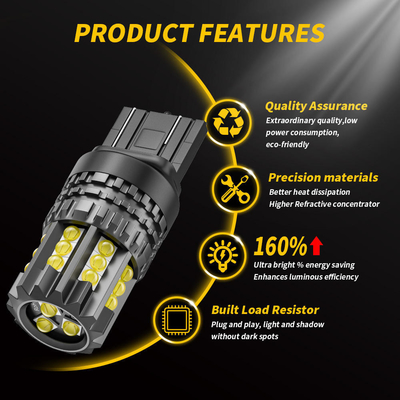أضواء إشارة الدوران لسيارات LED البيضاء Auto 12V 24V 2835 45SMD 1156 1157 T25 3156 3157 T20 7440 7443 Canbus مصابيح السيارة LED