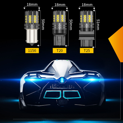 أضواء إشارة الدوران لسيارات LED البيضاء Auto 12V 24V 2835 45SMD 1156 1157 T25 3156 3157 T20 7440 7443 Canbus مصابيح السيارة LED