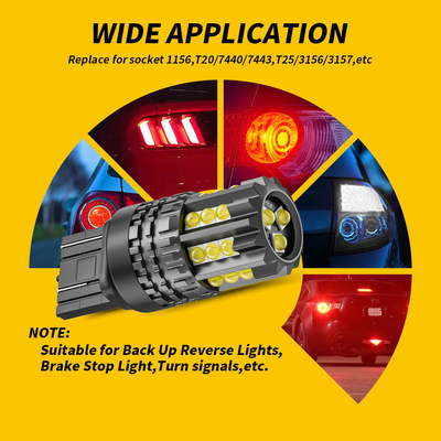 أضواء إشارة الدوران لسيارات LED البيضاء Auto 12V 24V 2835 45SMD 1156 1157 T25 3156 3157 T20 7440 7443 Canbus مصابيح السيارة LED
