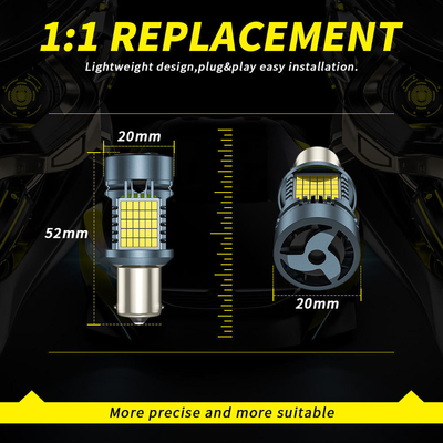 مصباح LED مع Canbus 2016 120SMD T20 1156 1157 3156 3157 مصابيح الفرامل LED مع مصباح المروحة الآلية