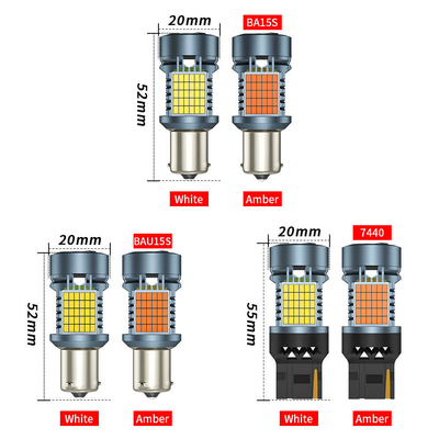 مصباح LED مع Canbus 2016 120SMD T20 1156 1157 3156 3157 مصابيح الفرامل LED مع مصباح المروحة الآلية