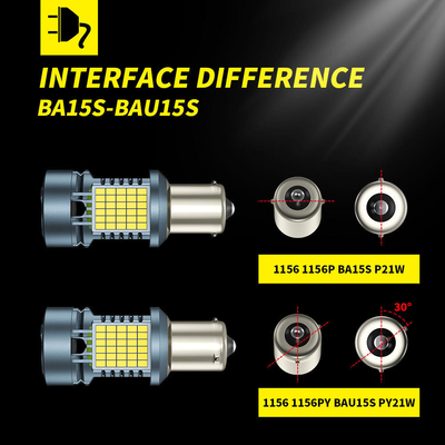 مصباح LED مع Canbus 2016 120SMD T20 1156 1157 3156 3157 مصابيح الفرامل LED مع مصباح المروحة الآلية