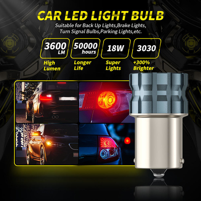 100% Canbus Bau15S Ba15S T25 1156 مصباح LED 900Lm 3030 رقائق 6LED 12V إشارات إشارات الفرامل 6W