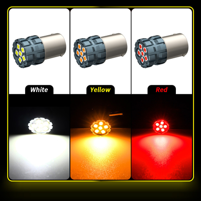100% Canbus Bau15S Ba15S T25 1156 مصباح LED 900Lm 3030 رقائق 6LED 12V إشارات إشارات الفرامل 6W