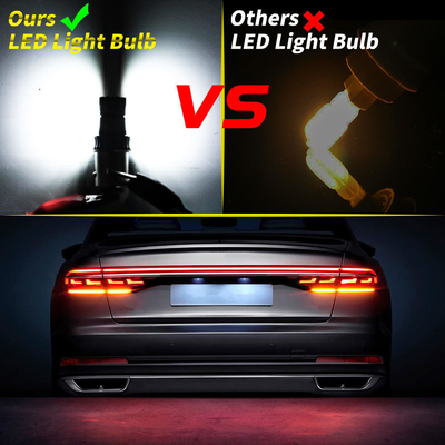 مضاد للماء 12V 1156 3030 24LED + 2COB إشارة إشارة الفرامل 3156 مصباح LED مزدوج اللون