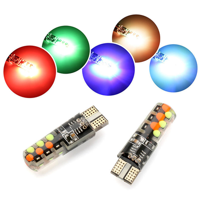 السيارات النوع الجديد الداخلية مصباح LED T10 5050 6SMD لون RGB مع RGB مع ريموت ضوء مضيء