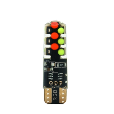 السيارات النوع الجديد الداخلية مصباح LED T10 5050 6SMD لون RGB مع RGB مع ريموت ضوء مضيء