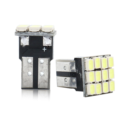 طاقة 9W مصابيح LED مضادة للماء IP67 360 درجة مصباح السيارات 12v T10 12SMD 1206 3020 قراءة ضوء لوحة ترخيص