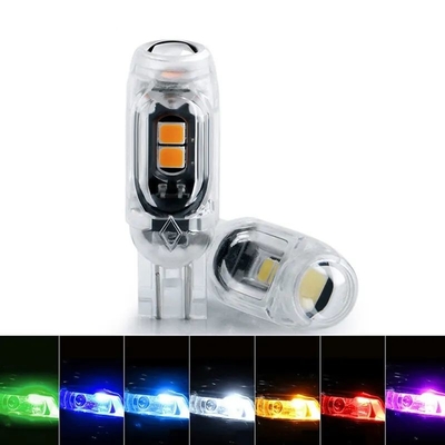 360 درجة مصباح LED مصباح سيارة لوحة ترخيص T10 2835 3030 5smd LED Highlight 5W5 غير القطبي مصباح عرض صغير