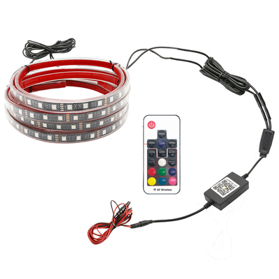 مصابيح السيارة الداخلية LED متعددة الألوان التحكم عن بعد مرنة ABS 12 فولت سيارة LED الشريط الضوء