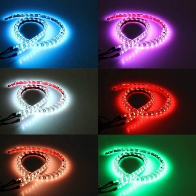 مصابيح السيارة الداخلية LED متعددة الألوان التحكم عن بعد مرنة ABS 12 فولت سيارة LED الشريط الضوء