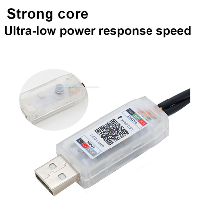 مصابيح 5 فولت PVC USB LED 110cm مع APP التحكم عن بعد أوضاع إضاءة متعددة للغلاف الجوي الداخلي