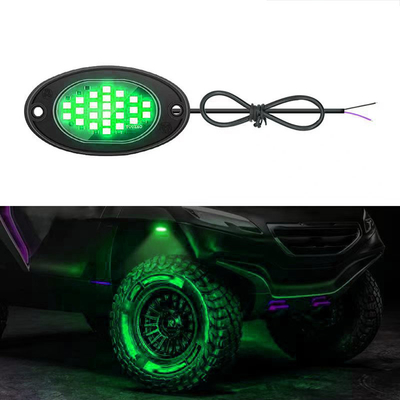 12 فولت ضوء الهيكل المقاوم للماء 2835 LED لون واحد أبيض نقي 24 LED Rock Light للشاحنة جيب ATV UTV Offroad Underglow