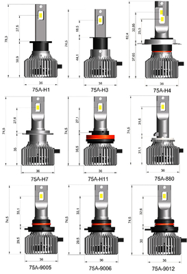 O3 12 فولت 55 واط 12000 لومن السيارات LED المصباح H1 H3 H4 H7 H11 9005 9006 D2H بقيادة مصباح المصباح