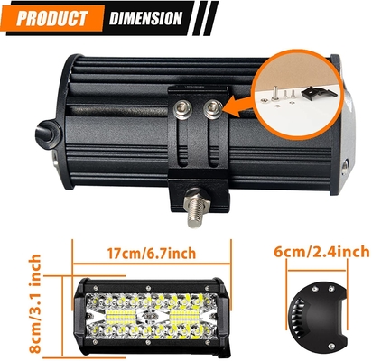 240W 24000lm الضباب أدى ضوء بار 7 بوصة بقيادة أضواء القيادة على الطرق الوعرة للماء