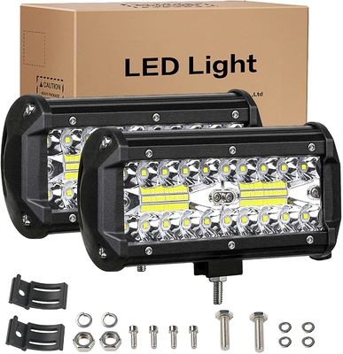 240W 24000lm الضباب أدى ضوء بار 7 بوصة بقيادة أضواء القيادة على الطرق الوعرة للماء