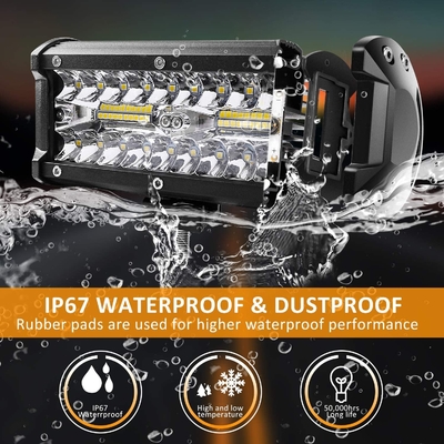 240W 24000lm الضباب أدى ضوء بار 7 بوصة بقيادة أضواء القيادة على الطرق الوعرة للماء