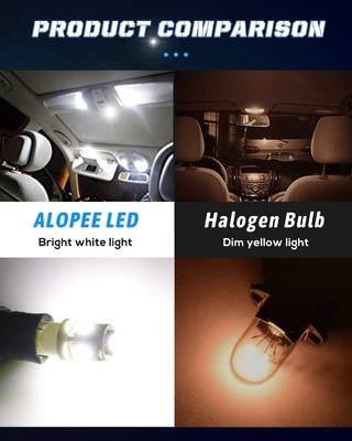 194 لمبات الإضاءة LED للسيارات 6500K Wedge T10 SMD 5050 Chips