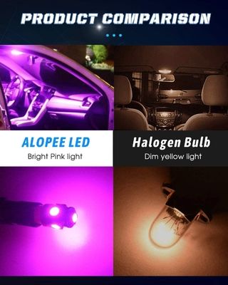 194 لمبات الإضاءة LED للسيارات 6500K Wedge T10 SMD 5050 Chips