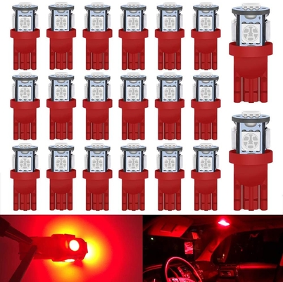 194 لمبات الإضاءة LED للسيارات 6500K Wedge T10 SMD 5050 Chips