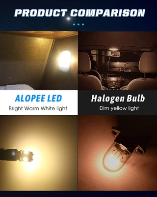 194 لمبات الإضاءة LED للسيارات 6500K Wedge T10 SMD 5050 Chips