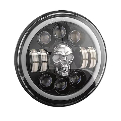 مصابيح أمامية LED دائرية 7 بوصة للدراجات النارية لـ Harley Royal Enfield 12000lm