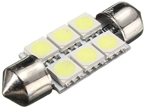 Festoon C5W 5050 6SMD LED أضواء السيارة الداخلية مصباح لمبة قبة أزرق أبيض تيار مستمر 12 فولت 31 مللي متر 36 مللي متر 39 مللي متر 41 مللي متر