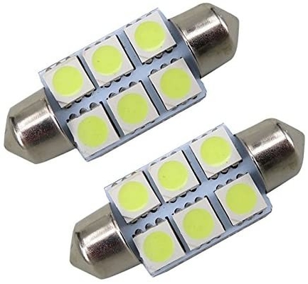Festoon C5W 5050 6SMD LED أضواء السيارة الداخلية مصباح لمبة قبة أزرق أبيض تيار مستمر 12 فولت 31 مللي متر 36 مللي متر 39 مللي متر 41 مللي متر