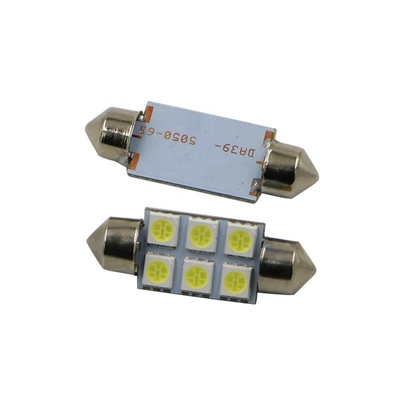 Festoon C5W 5050 6SMD LED أضواء السيارة الداخلية مصباح لمبة قبة أزرق أبيض تيار مستمر 12 فولت 31 مللي متر 36 مللي متر 39 مللي متر 41 مللي متر